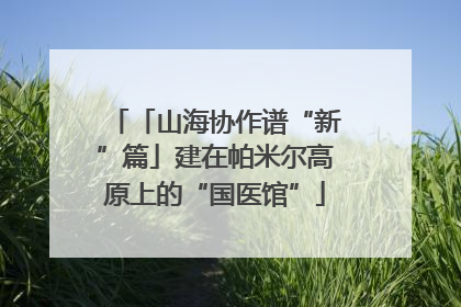 「山海协作谱“新”篇」建在帕米尔高原上的“国医馆”