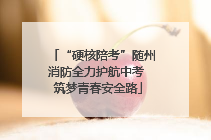 “硬核陪考”随州消防全力护航中考 筑梦青春安全路