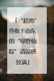 “趁热”查收！山东的“绿野仙踪”清凉感拉满
