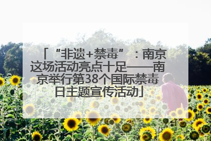 “非遗+禁毒”：南京这场活动亮点十足——南京举行第38个国际禁毒日主题宣传活动