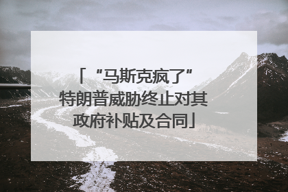 “马斯克疯了” 特朗普威胁终止对其政府补贴及合同