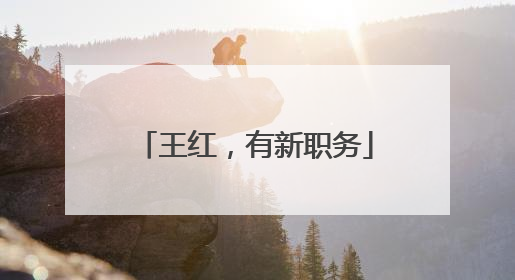王红，有新职务
