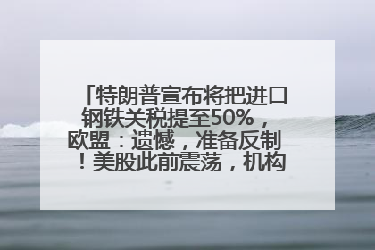 特朗普宣布将把进口钢铁关税提至50%，欧盟：遗憾，准备反制！美股此前震荡，机构：美元正进入熊市