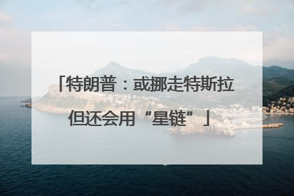 特朗普：或挪走特斯拉 但还会用“星链”
