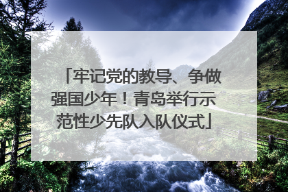 牢记党的教导、争做强国少年！青岛举行示范性少先队入队仪式