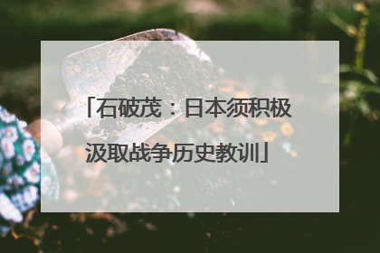 石破茂：日本须积极汲取战争历史教训
