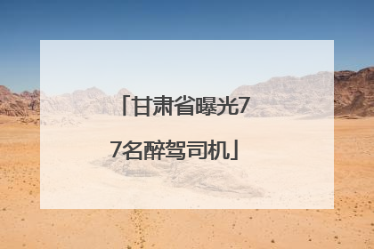 甘肃省曝光77名醉驾司机