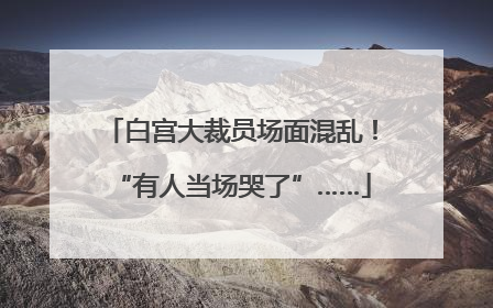 白宫大裁员场面混乱！“有人当场哭了”……