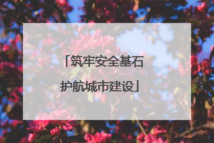 筑牢安全基石 护航城市建设