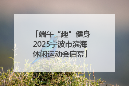 端午“趣”健身 2025宁波市滨海休闲运动会启幕