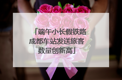 端午小长假铁路成都车站发送旅客数量创新高