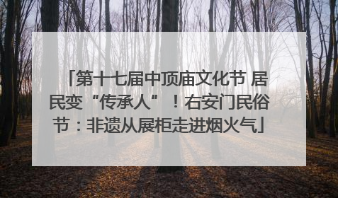 第十七届中顶庙文化节 居民变“传承人”！右安门民俗节：非遗从展柜走进烟火气