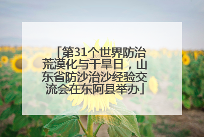 第31个世界防治荒漠化与干旱日，山东省防沙治沙经验交流会在东阿县举办