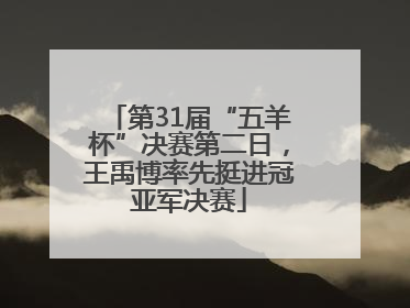 第31届“五羊杯”决赛第二日，王禹博率先挺进冠亚军决赛