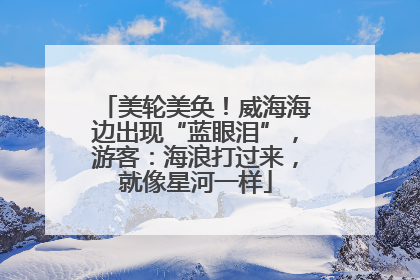 美轮美奂！威海海边出现“蓝眼泪”，游客：海浪打过来，就像星河一样