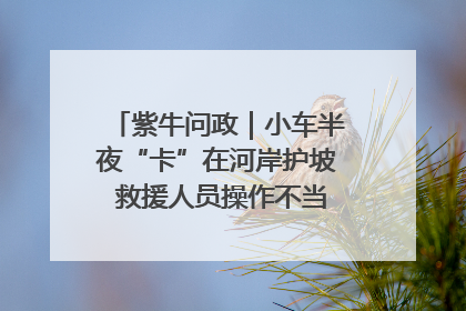 紫牛问政｜小车半夜“卡”在河岸护坡 救援人员操作不当致小车翻下河，然后直接走人了