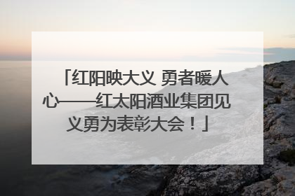 红阳映大义 勇者暖人心——红太阳酒业集团见义勇为表彰大会！
