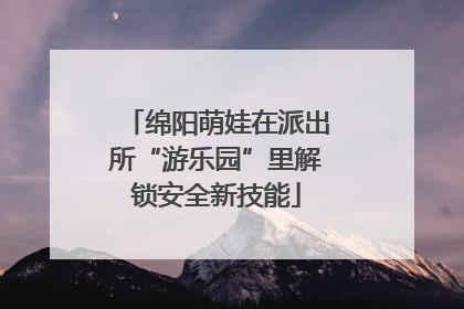 绵阳萌娃在派出所“游乐园”里解锁安全新技能
