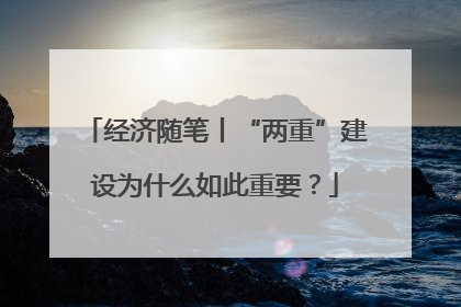 经济随笔丨“两重”建设为什么如此重要？