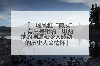 一场风雅“荷展”，背后是相隔千里两地的渊源和令人感动的历史人文情怀