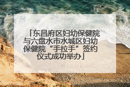 东昌府区妇幼保健院与六盘水市水城区妇幼保健院“手拉手”签约仪式成功举办