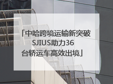 中哈跨境运输新突破 SJIUS助力36台轿运车高效出境