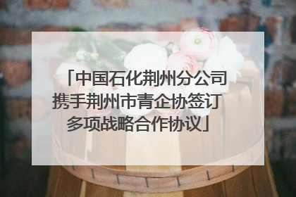 中国石化荆州分公司携手荆州市青企协签订多项战略合作协议