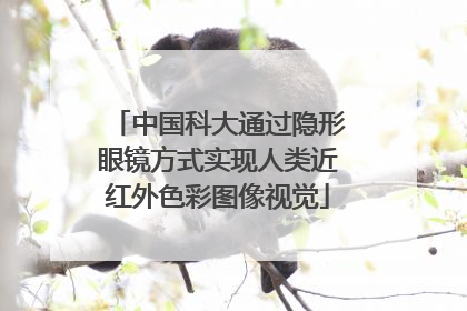 中国科大通过隐形眼镜方式实现人类近红外色彩图像视觉