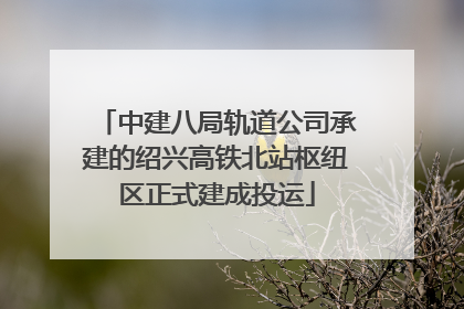 中建八局轨道公司承建的绍兴高铁北站枢纽区正式建成投运
