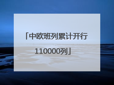 中欧班列累计开行110000列