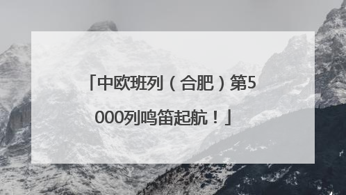 中欧班列（合肥）第5000列鸣笛起航！