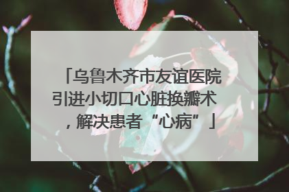 乌鲁木齐市友谊医院引进小切口心脏换瓣术，解决患者“心病”
