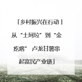 乡村振兴在行动丨从“土坷垃”到“金疙瘩” 卢龙甘薯串起富民产业链