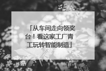 从车间走向领奖台！看这家工厂青工玩转智能制造