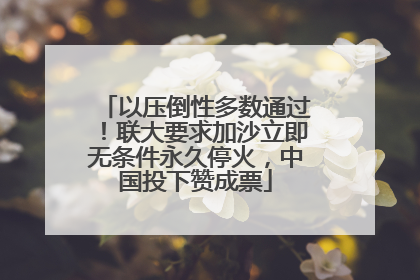 以压倒性多数通过！联大要求加沙立即无条件永久停火，中国投下赞成票