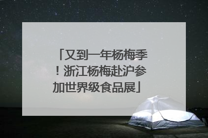 又到一年杨梅季！浙江杨梅赴沪参加世界级食品展