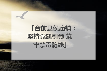 台前县侯庙镇：坚持党建引领 筑牢禁毒防线