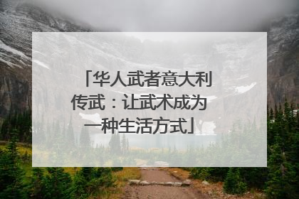 华人武者意大利传武：让武术成为一种生活方式