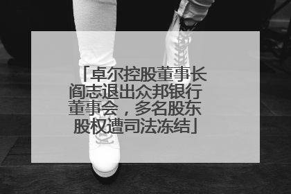 卓尔控股董事长阎志退出众邦银行董事会，多名股东股权遭司法冻结