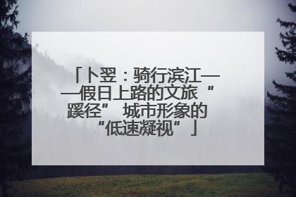 卜翌：骑行滨江——假日上路的文旅“蹊径” 城市形象的“低速凝视”