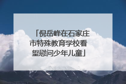 倪岳峰在石家庄市特殊教育学校看望慰问少年儿童