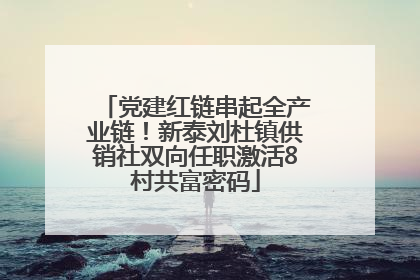 党建红链串起全产业链！新泰刘杜镇供销社双向任职激活8村共富密码