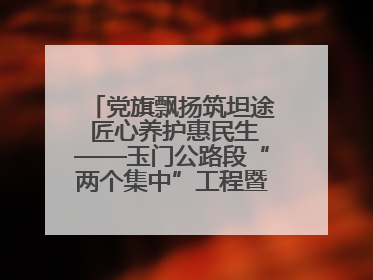 党旗飘扬筑坦途 匠心养护惠民生——玉门公路段“两个集中”工程暨示范桥创建项目圆满收官