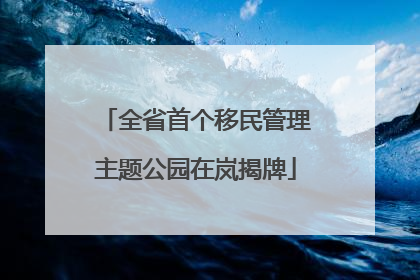 全省首个移民管理主题公园在岚揭牌