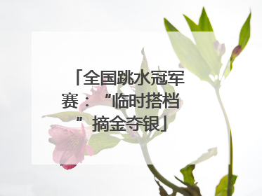 全国跳水冠军赛：“临时搭档”摘金夺银