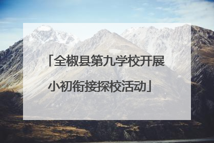 全椒县第九学校开展小初衔接探校活动