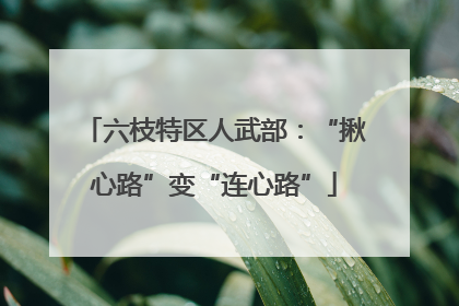 六枝特区人武部：“揪心路”变“连心路”