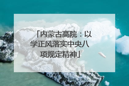 内蒙古高院：以学正风落实中央八项规定精神