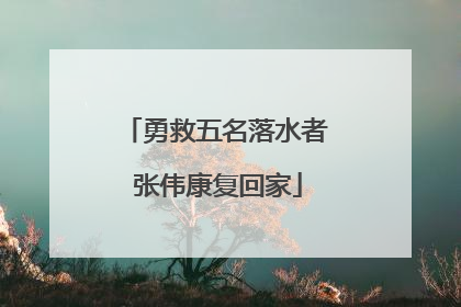 勇救五名落水者 张伟康复回家