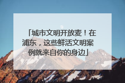 城市文明开放麦！在浦东，这些鲜活文明案例就来自你的身边